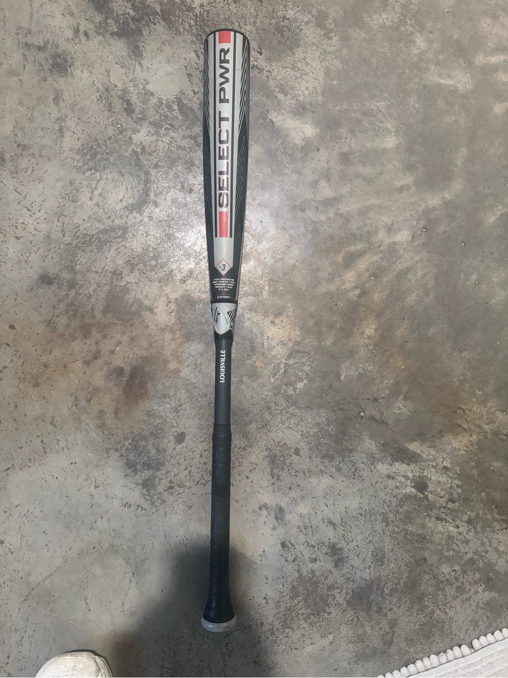 Louisville Slugger Select PWR Youth/Adult Baseball Bat - Gray/Black/Red